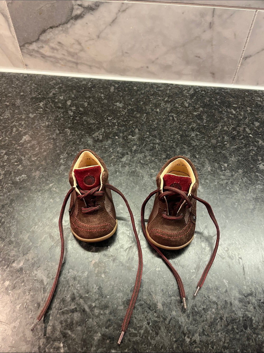Kids Brown Suede BALDUCCI Lace-Up Shoes